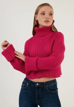 LELA Loose Fit - Trui - Fuchsia -Stijl Verkoop cb1b083c8fec49d0a06728dba95a6782