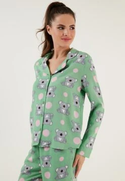 LELA Regular Fit - Pyjama - Green -Stijl Verkoop cbe3b421b1d54606b998a406e504c4cd