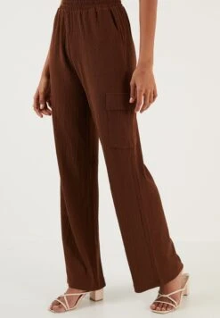 LELA Regular Fit - Cargobroek - Brown
