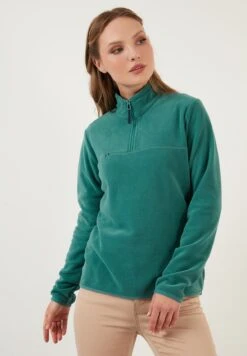 LELA Slim Fit - Fleece Trui - Light Green -Stijl Verkoop cd6d3213aa8f495681dc6da6898e3d51