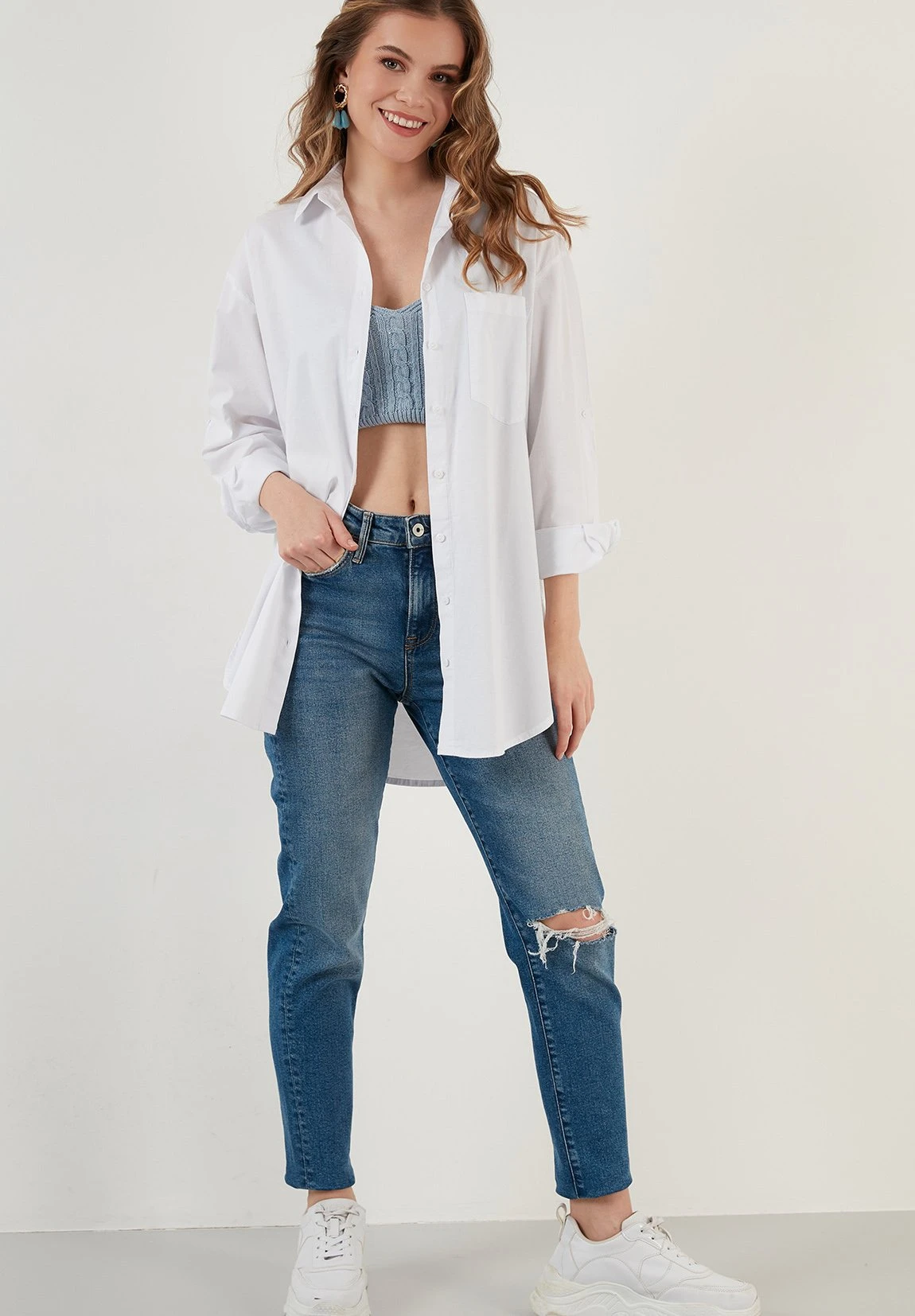 LELA Overhemdblouse - White 3 LELA Overhemdblouse - White - Afbeelding 2