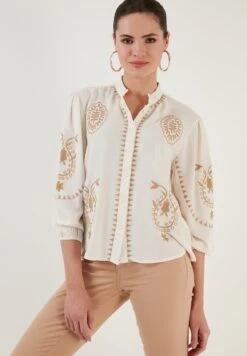 LELA Regular Fit - Overhemdblouse - Ecru Beige