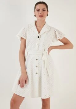 LELA Regular Fit - Blousejurk - Ecru