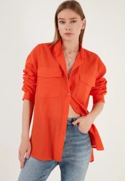 LELA Loose Fit - Overhemdblouse - Orange 14 LELA Loose Fit - Overhemdblouse - Orange -Stijl Verkoop d1b9131f04b2462b9e81a2a0df6e5cec