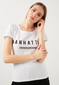 LELA T-Shirt Print - White