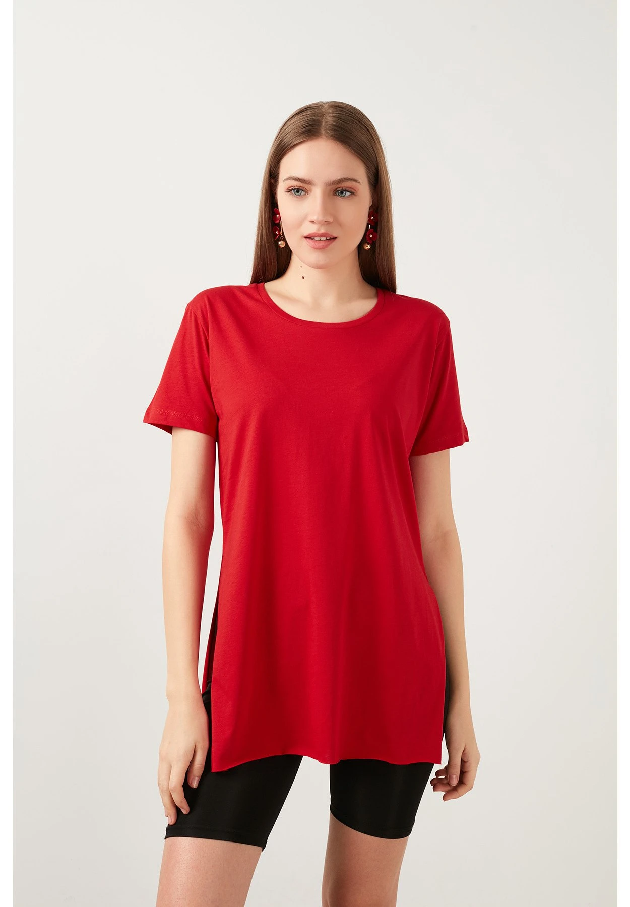 LELA Slim Fit - T-Shirt Basic - Red 5 LELA Slim Fit - T-Shirt Basic - Red - Afbeelding 3
