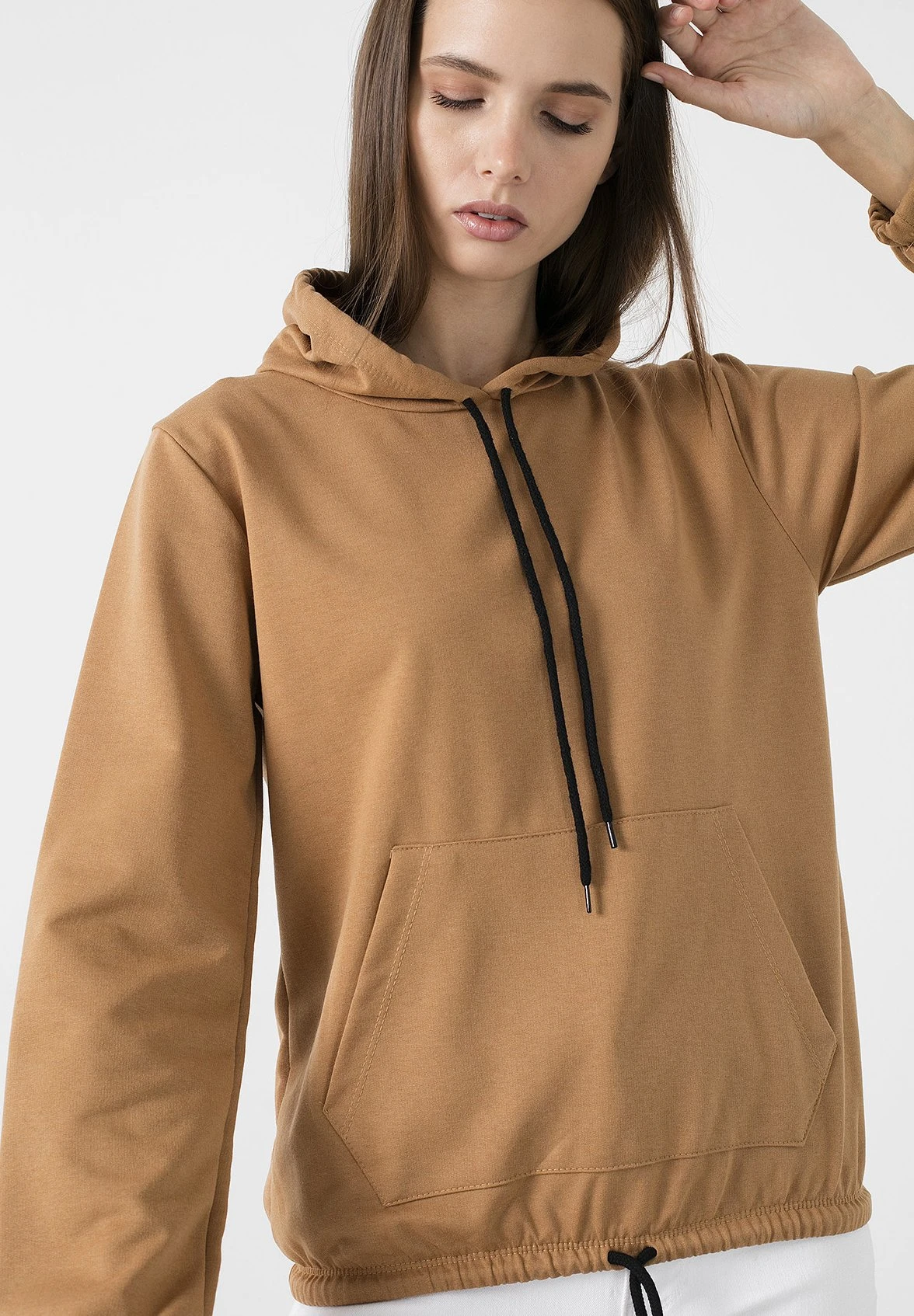 LELA Slim Fit - Hoodie - Biscuit Color 4 LELA Slim Fit - Hoodie - Biscuit Color - Afbeelding 2