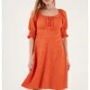 LELA Regular Fit - Jurk - Dark Orange