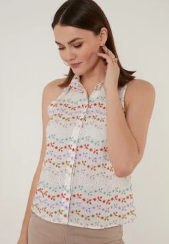 LELA Regular Fit - Overhemdblouse - White Lilac -Stijl Verkoop d5e5771896dc476b822196e0a1142d1c