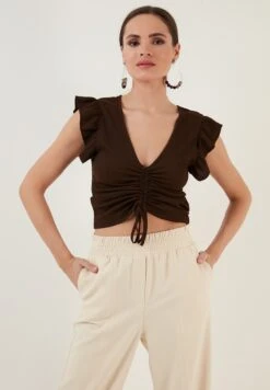 LELA Slim Fit - Blouse - Brown