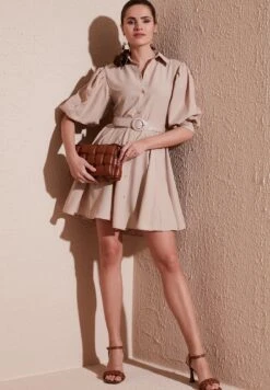 LELA Regular Fit - Blousejurk - Stone -Stijl Verkoop d93f308a157f4728a39b8403f0021b6e