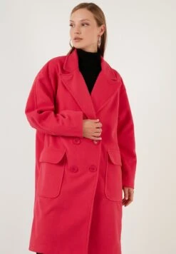 LELA Loose Fit - Mantel - Fuchsia -Stijl Verkoop d95cf6b950b6473e8e91b9f92f49c277