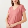 LELA V Neck- T-Shirt Basic - Rose -Stijl Verkoop db15884ed7a045bd800bce7c549deeab