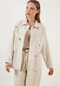 LELA Loose Fit - Overhemdblouse - Ecru -Stijl Verkoop dc42a8ff432f495aac6ed15252e0b97d