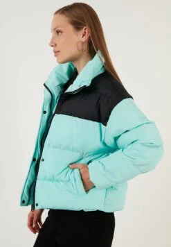 LELA Regular Fit - Winterjas - Black/Mint -Stijl Verkoop dcf691be56224de68c1c2d5d8b6233b4