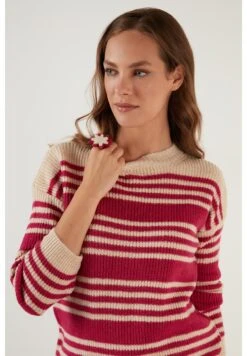 LELA Regular Fit - Trui - Beige Fuchsia -Stijl Verkoop dd7f8e7d6dae425fb13467d4c2f9dba9