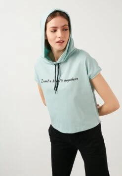 LELA Slim Fit - Hoodie - Mint -Stijl Verkoop df814d0e19e44519a35b92ff5e98603b