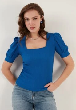 LELA Slim Fit - Blouse - Royal Blue -Stijl Verkoop e4bb729b25db450693ddadcfb80c2891
