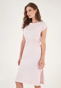 LELA Short Sleeve Midi - Jurk - Light Pink 11 LELA Short Sleeve Midi - Jurk - Light Pink -Stijl Verkoop e4f808552dc34056a433657af6316163