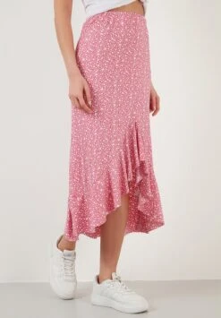 LELA Midi - A-Lijn Rok - Fuchsia -Stijl Verkoop e825d07b731f48578bf8f113b4dc6811