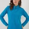LELA Slim Fit - Fleece Trui - Turquoise