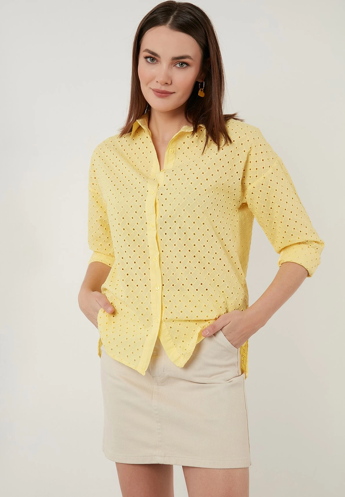 LELA Overhemdblouse - Yellow 6 LELA Overhemdblouse - Yellow - Afbeelding 4