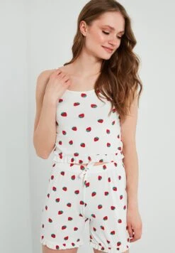 LELA Pyjama - Ecru-Red -Stijl Verkoop ed780857cebc482cb00eb9bd97401f99