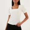 LELA Slim Fit - Blouse - Ecru
