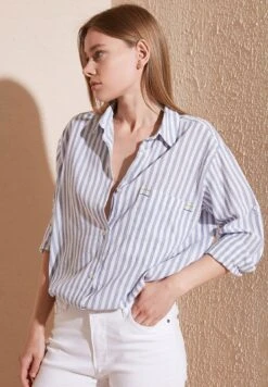 LELA Loose Fit - Overhemdblouse - Light Blue -Stijl Verkoop ef36b62652064301b26c10352ce085a5