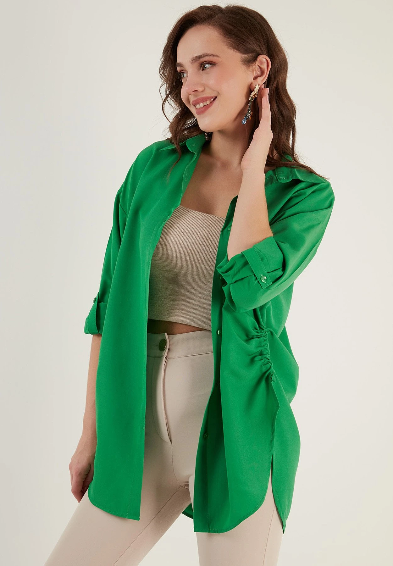 LELA Overhemdblouse - Benetton Color 6 LELA Overhemdblouse - Benetton Color - Afbeelding 4