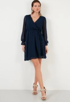 LELA Mini- Jurk - Navy Blue -Stijl Verkoop f1310c1fa20445a7883ecf7039526cab