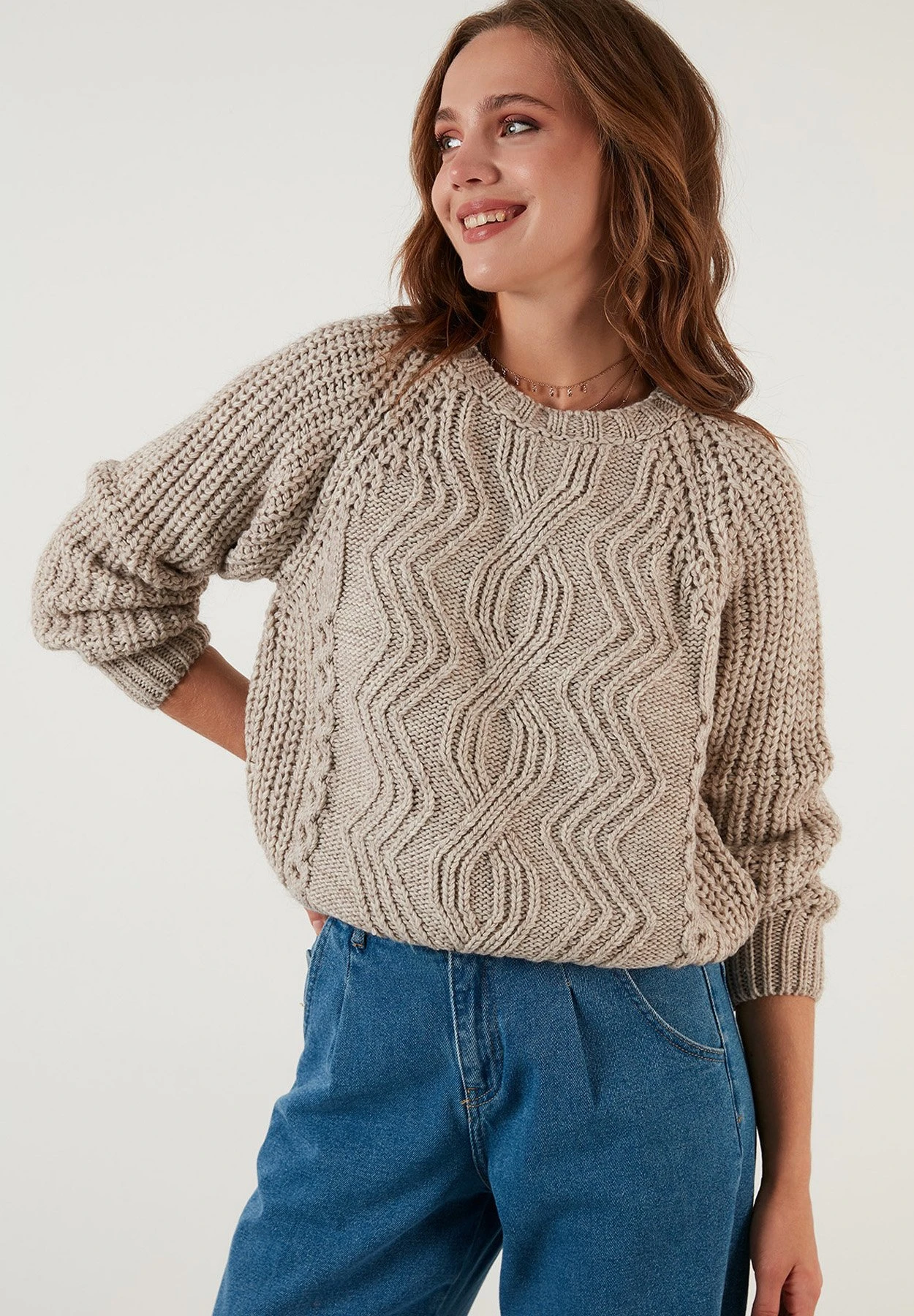 LELA Regular Fit - Trui - Stone 7 LELA Regular Fit - Trui - Stone - Afbeelding 5