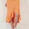LELA Midi - A-Lijn Rok - Orange -Stijl Verkoop f2eec961427644eb9c456e1c9e549e7b