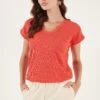 LELA Regular Fit - Blouse - Coral -Stijl Verkoop f37c95c3653c4b2a81868d74ffeb698a