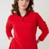 LELA Slim Fit - Fleece Trui - Red -Stijl Verkoop f390257d8f044da1aeb6fb9525f9dc54