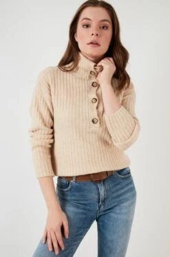 LELA Trui - Beige -Stijl Verkoop f5929b98897443748fe94db865478e11