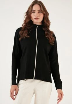 LELA Trui - Black-Ecru