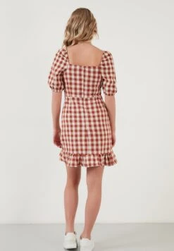 LELA Slim Fit - Jurk - Brick Red -Stijl Verkoop f6ce71b8221f4e499f35d4d01f474077