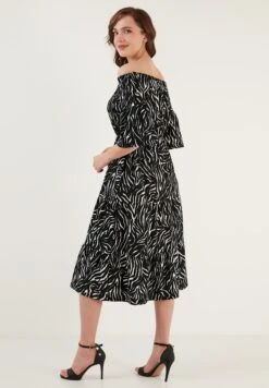 LELA Slim Fit - Jurk - Metallic Black -Stijl Verkoop fa63f373eb2c451aa8609677fbd67e71