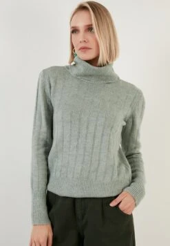 LELA Regular Fit - Trui - Almond Green