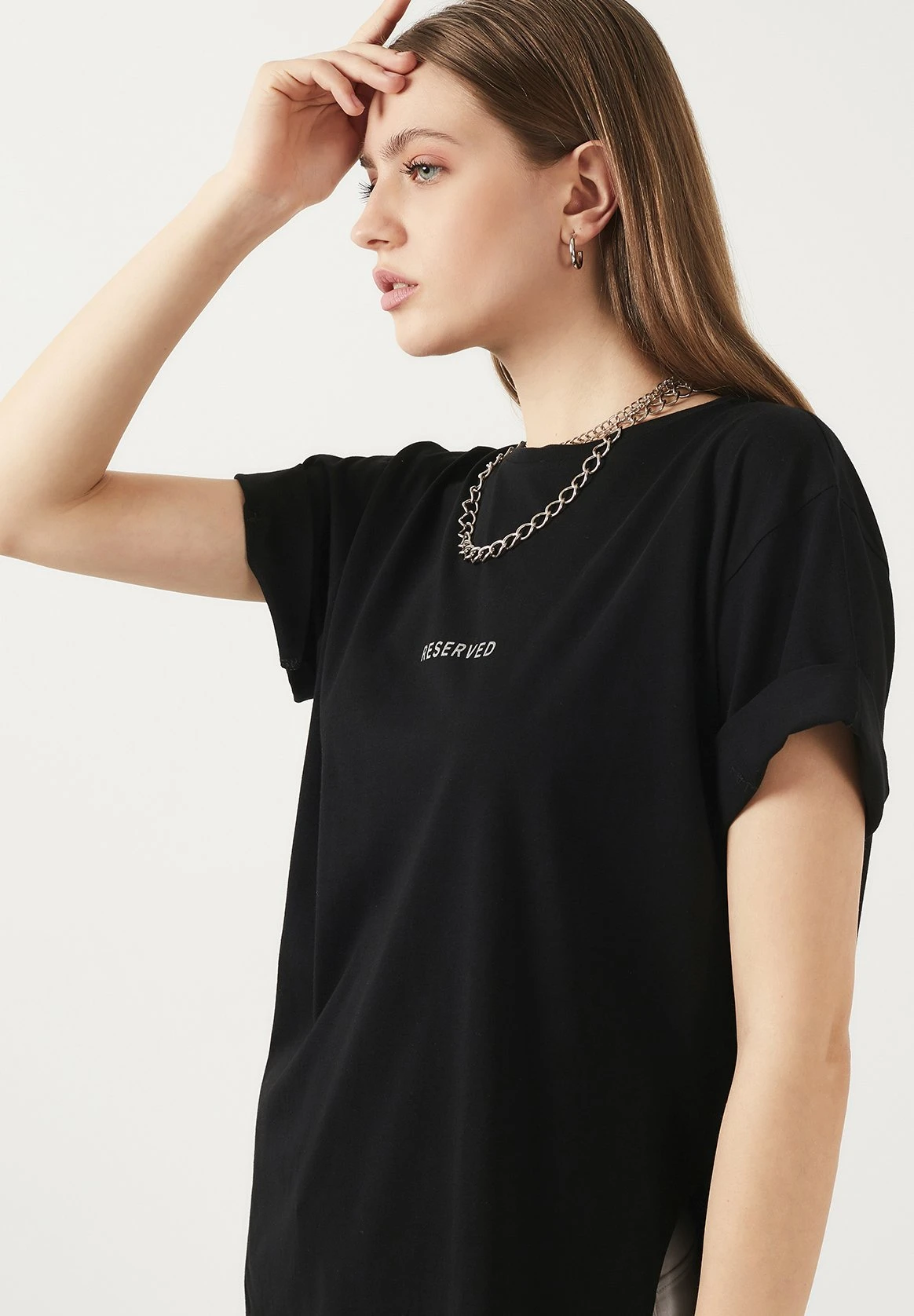 LELA Slim Fit - T-Shirt Print - Black 6 LELA Slim Fit - T-Shirt Print - Black - Afbeelding 4