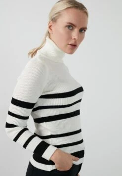 LELA Slim Fit - Trui - White -Stijl Verkoop fb97a5dd3a78447889af9e66682840c1