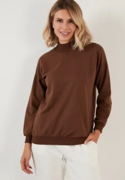 LELA Regular Fit - Sweater - Brown -Stijl Verkoop fe0eb80e1c114b19a462fc47ebe62de5