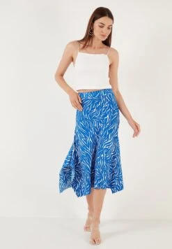 LELA Midi- A-Lijn Rok - Blue -Stijl Verkoop febd5f65649a47518e30fa629fa3d509